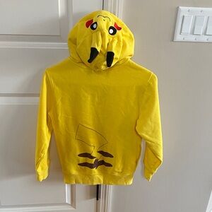 Pokemon Yellow Pikachu Hooded Sweatshirt with Character Details